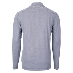 Philadelphia Phillies Cutter & Buck Americana Logo Virtue Eco Pique Stripe Recycled Quarter-Zip Pullover Top - Navy Pullover