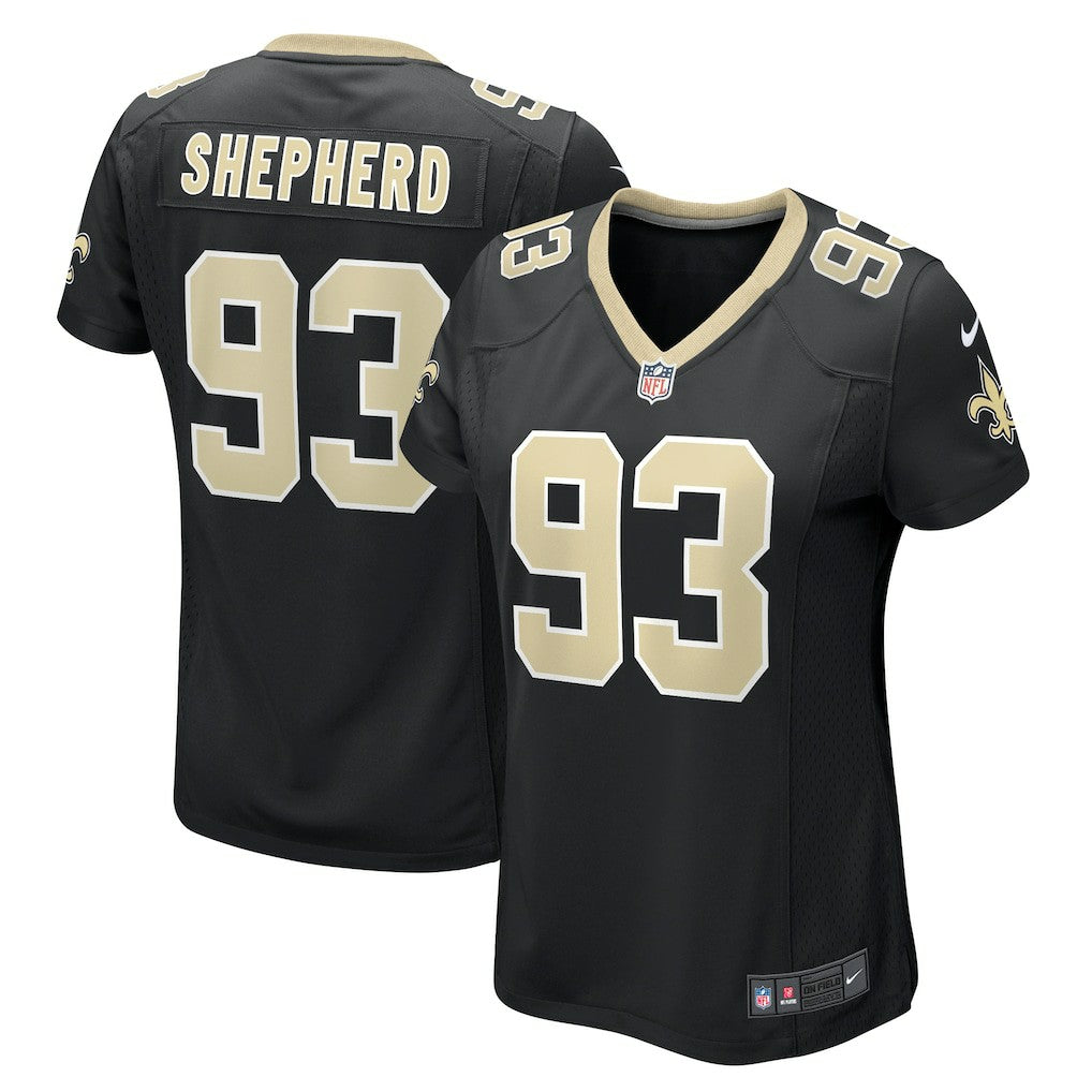 Nathan Shepherd New Orleans Saints Women's Game Jersey Black