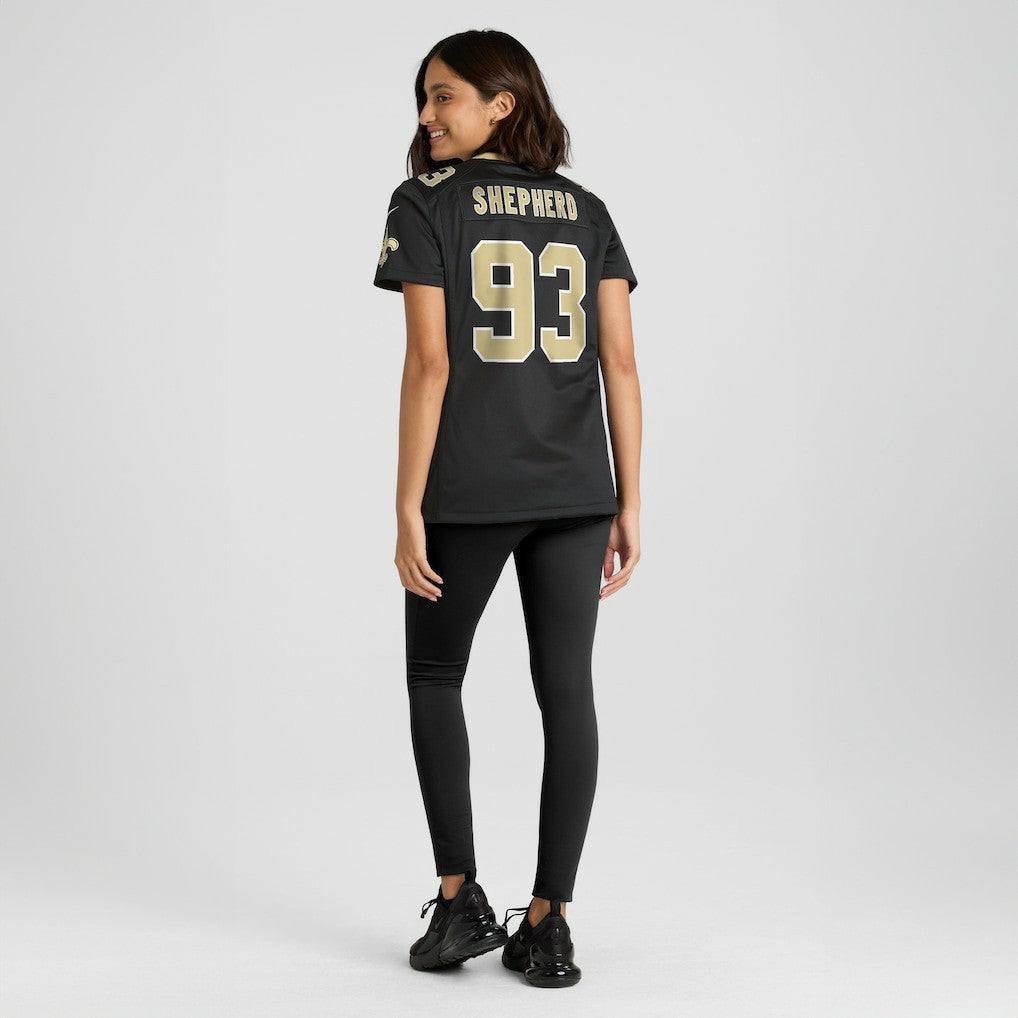Nathan Shepherd New Orleans Saints Women's Game Jersey Black