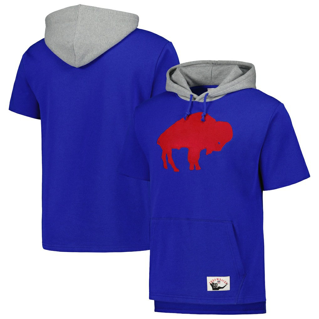 Buffalo Bills Postgame Short Sleeve Hoodie Royal