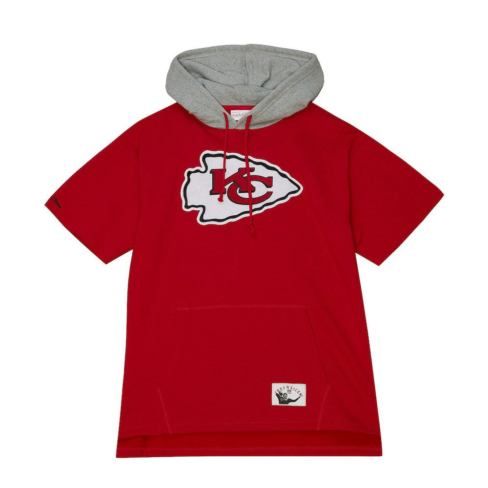 Kansas City Chiefs Postgame Short Sleeve Hoodie Red