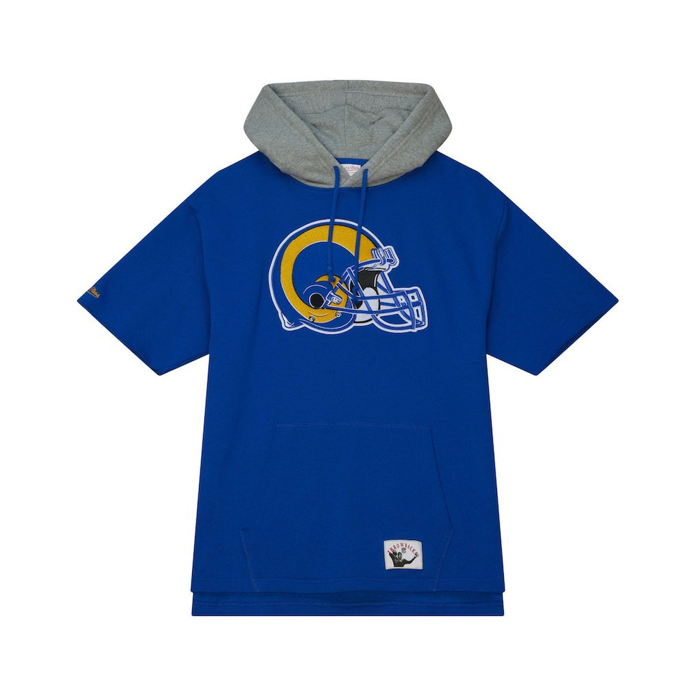 Los Angeles Rams Postgame Short Sleeve Hoodie Royal