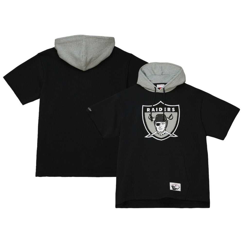 Las Vegas Raiders Postgame Short Sleeve Hoodie Black