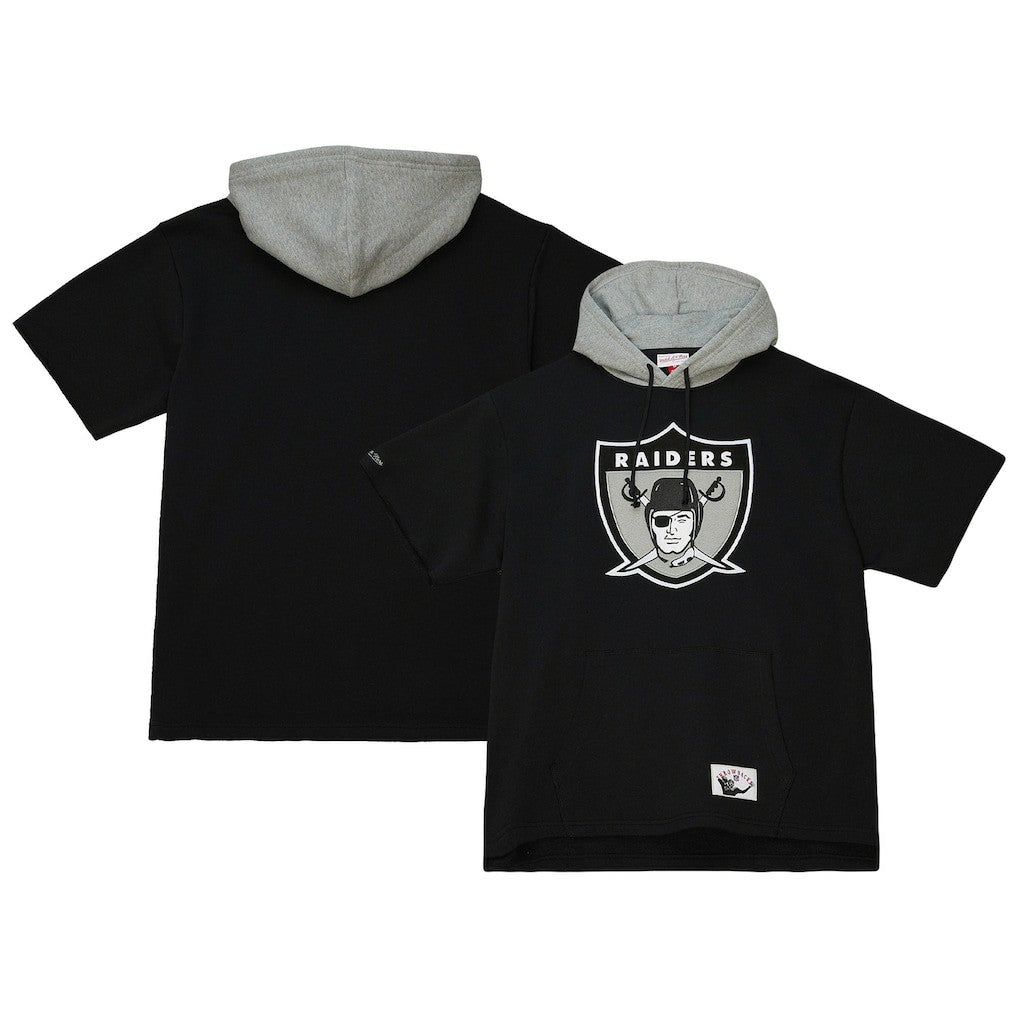Las Vegas Raiders Postgame Short Sleeve Hoodie Black