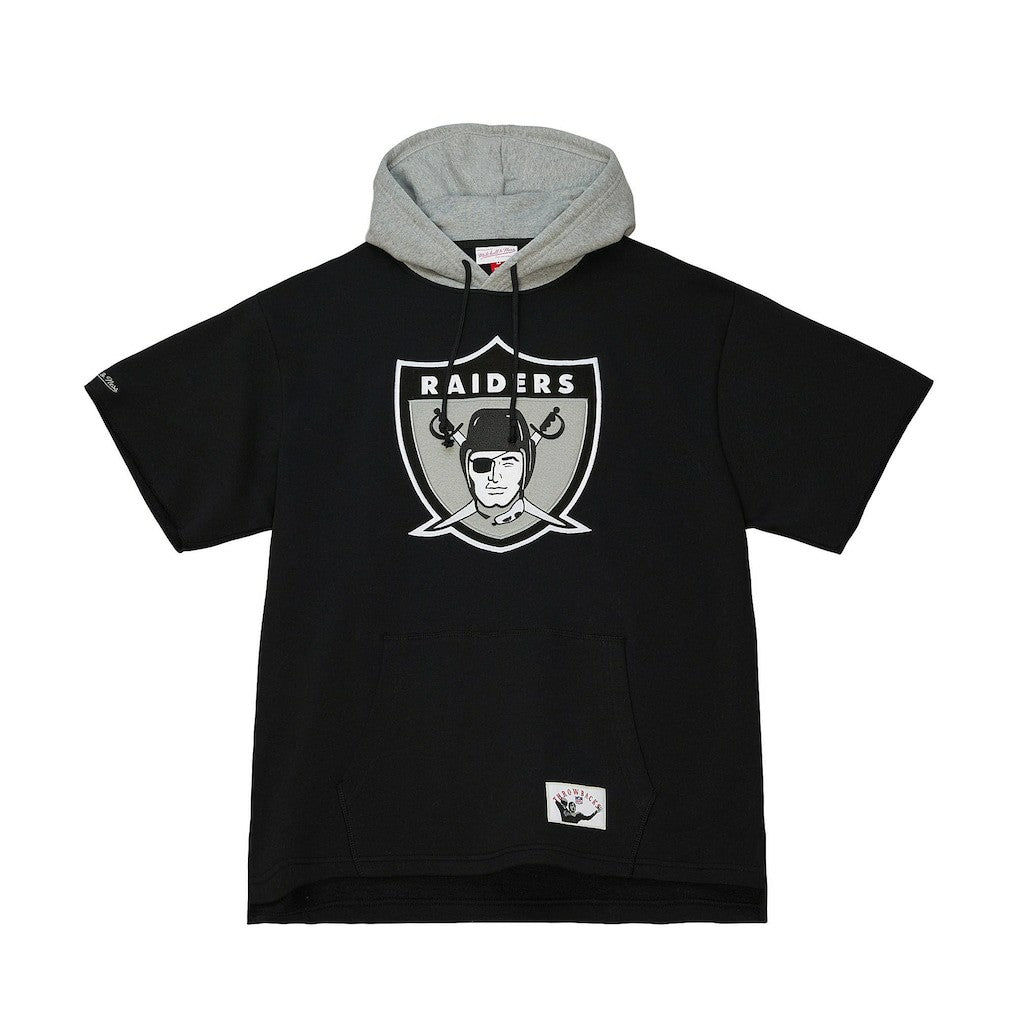 Las Vegas Raiders Postgame Short Sleeve Hoodie Black