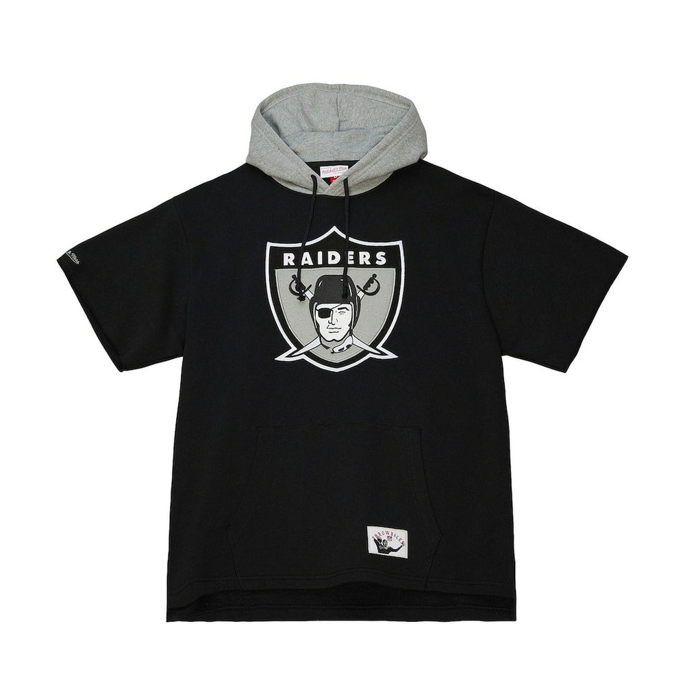 Las Vegas Raiders Postgame Short Sleeve Hoodie Black