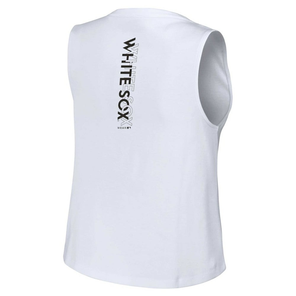Chicago White Sox WEAR by Erin Andrews Women's Lace-Up Tank Top - White Tanks