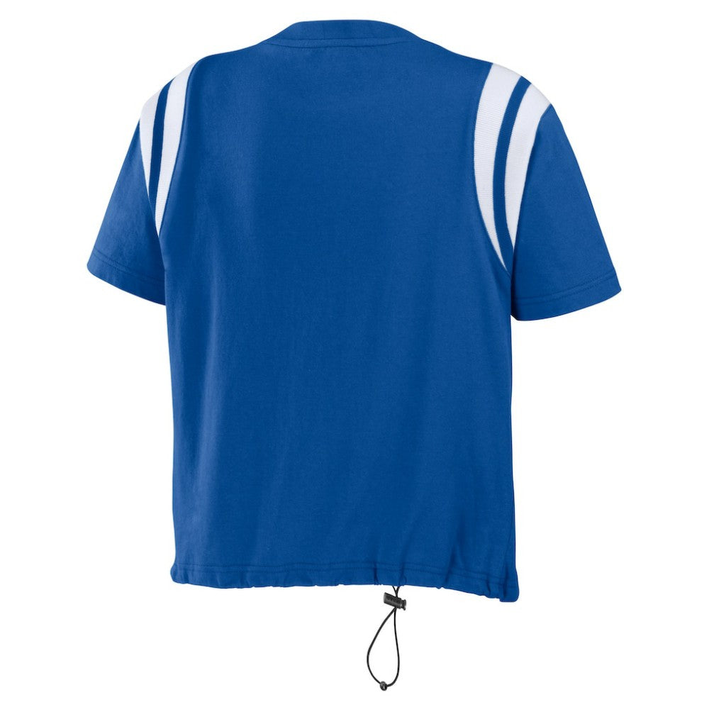 Los Angeles Dodgers WEAR by Erin Andrews Women's Cinched Colorblock T-Shirt - Royal T-shirts