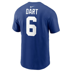 Jaxson Dart New York Giants Name & Number T-Shirt Royal