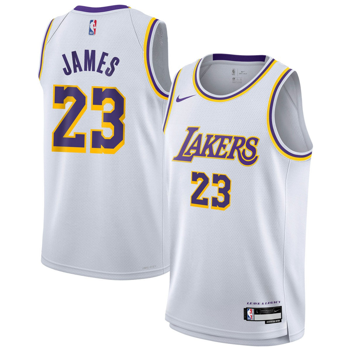 LeBron James Los Angeles Lakers Youth Swingman Jersey Association Edition White