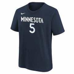 Anthony Edwards Minnesota Timberwolves Youth Icon Name & Number T-Shirt Navy