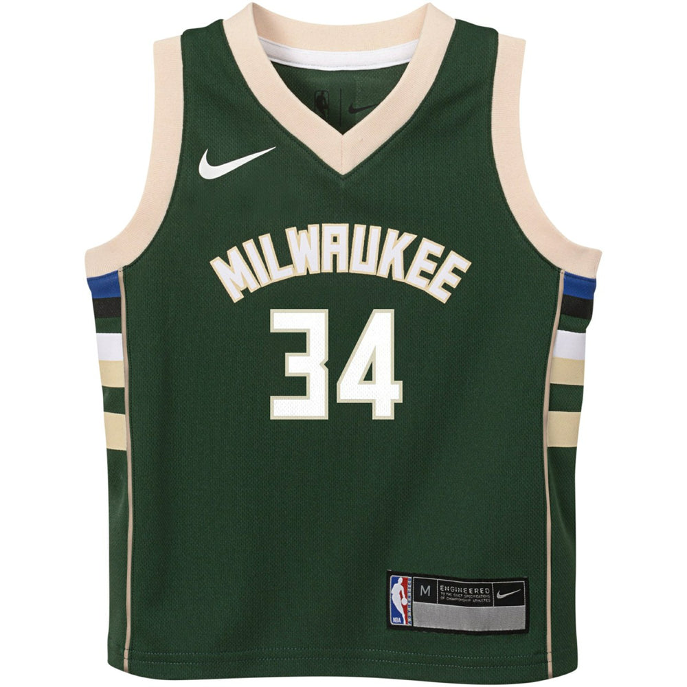 Giannis Antetokounmpo Milwaukee Bucks Preschool Swingman Player Jersey Icon Edition Hunter Green