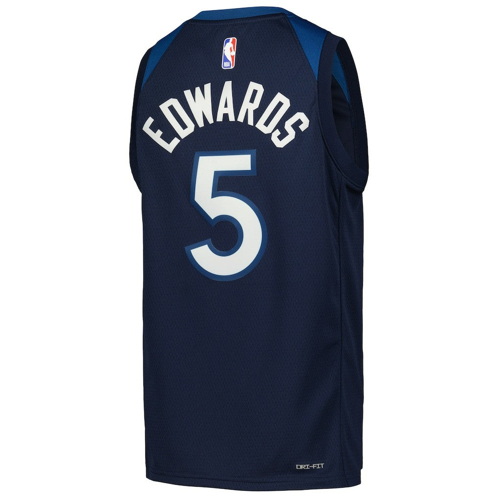 Anthony Edwards Minnesota Timberwolves Youth Swingman Jersey Icon Edition Navy