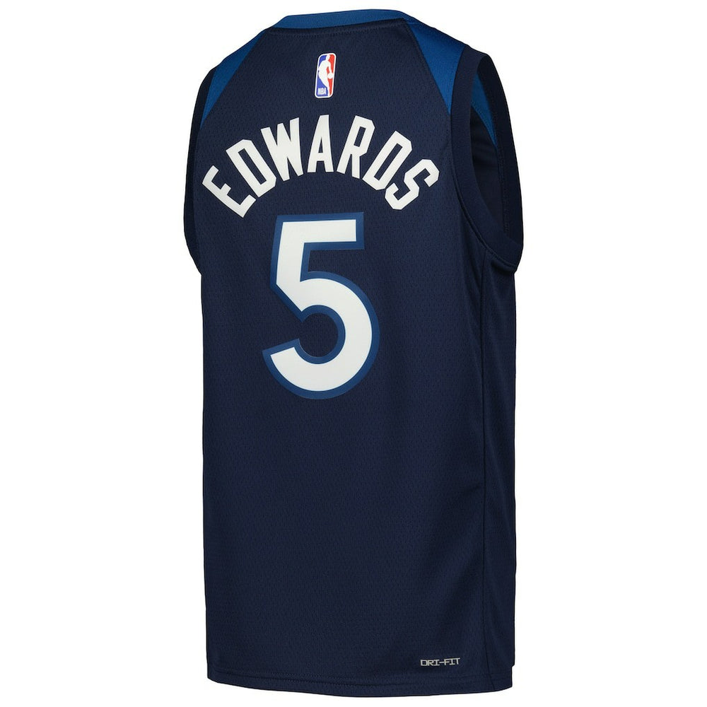 Anthony Edwards Minnesota Timberwolves Youth Swingman Jersey Icon Edition Navy