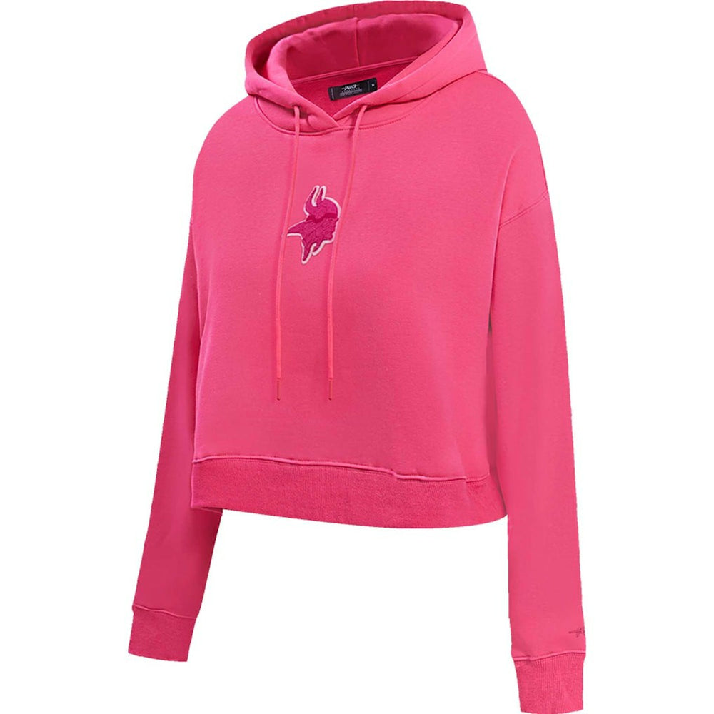 Minnesota Vikings Pro Standard Women's Triple Pink Cropped Pullover Hoodie