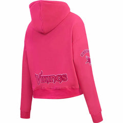 Minnesota Vikings Pro Standard Women's Triple Pink Cropped Pullover Hoodie