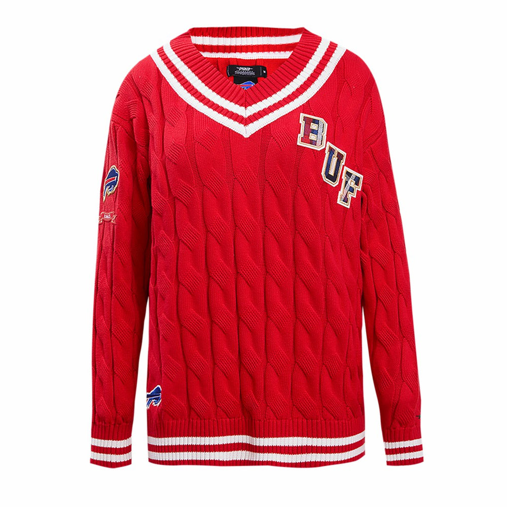 Buffalo Bills Pro Standard Women's Prep V-Neck Pullover Sweater Red