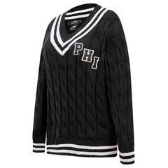 Philadelphia Eagles Pro Standard Women's Prep V-Neck Pullover Sweater Black