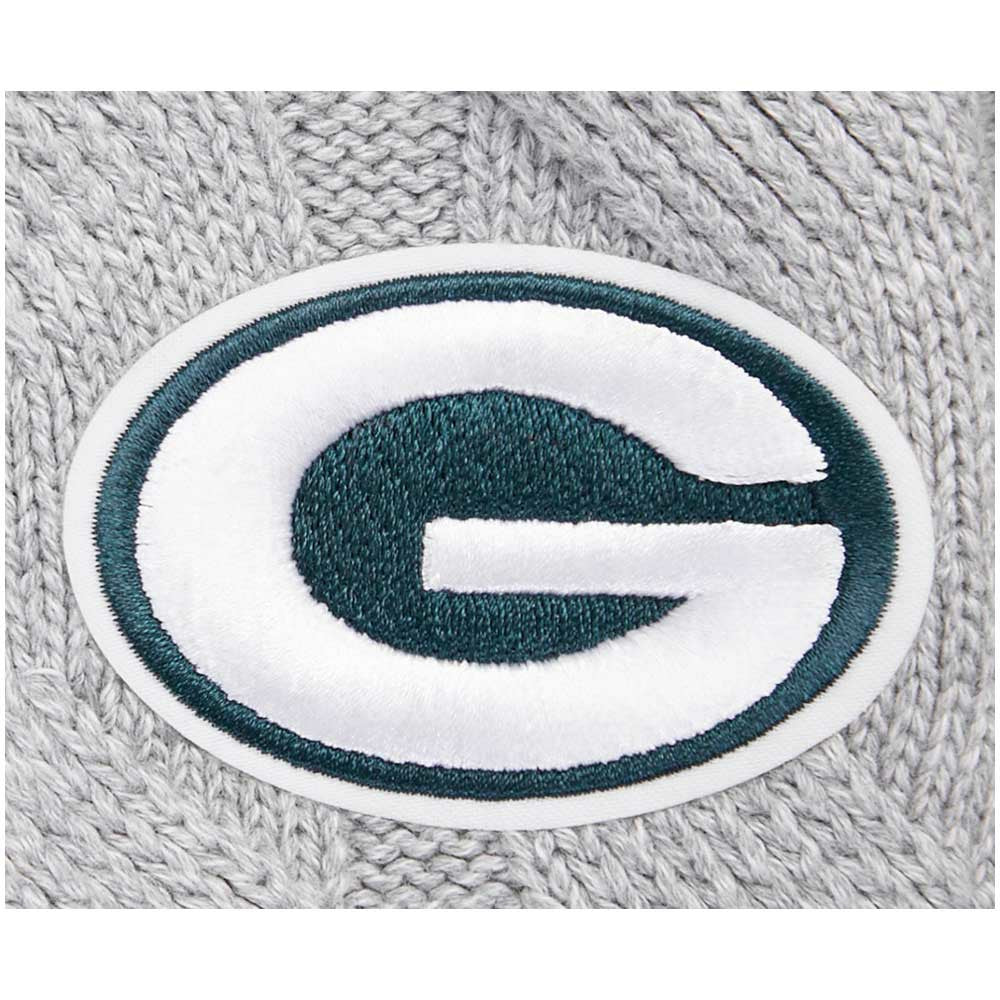 Green Bay Packers Pro Standard Women's Prep V-Neck Pullover Sweater Heather Gray