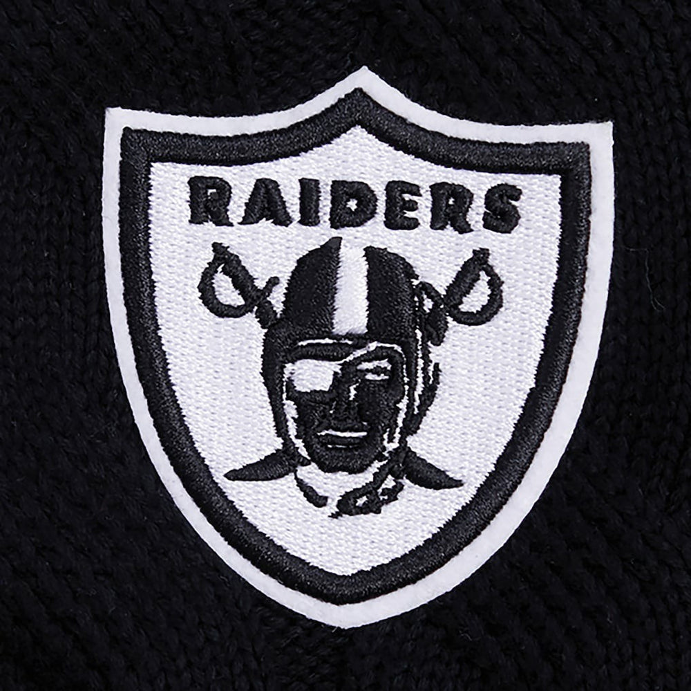 Las Vegas Raiders Pro Standard Women's Prep V-Neck Pullover Sweater Black
