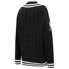 Pittsburgh Steelers Pro Standard Women's Prep V-Neck Pullover Sweater Black