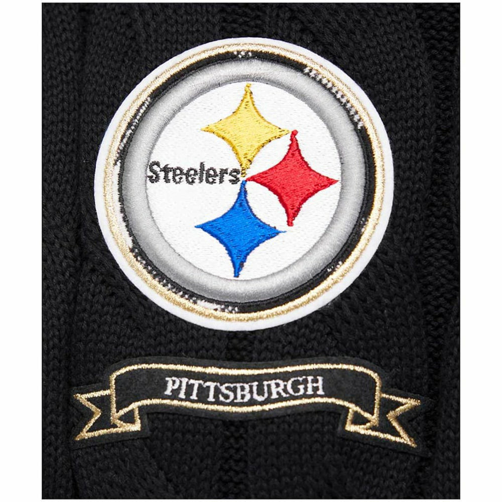 Pittsburgh Steelers Pro Standard Women's Prep V-Neck Pullover Sweater Black