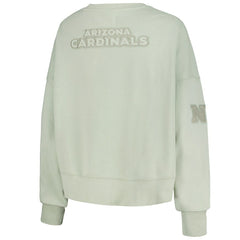Arizona Cardinals Pro Standard Women's Oversized Cropped Neutral Pullover Sweatshirt Light Green