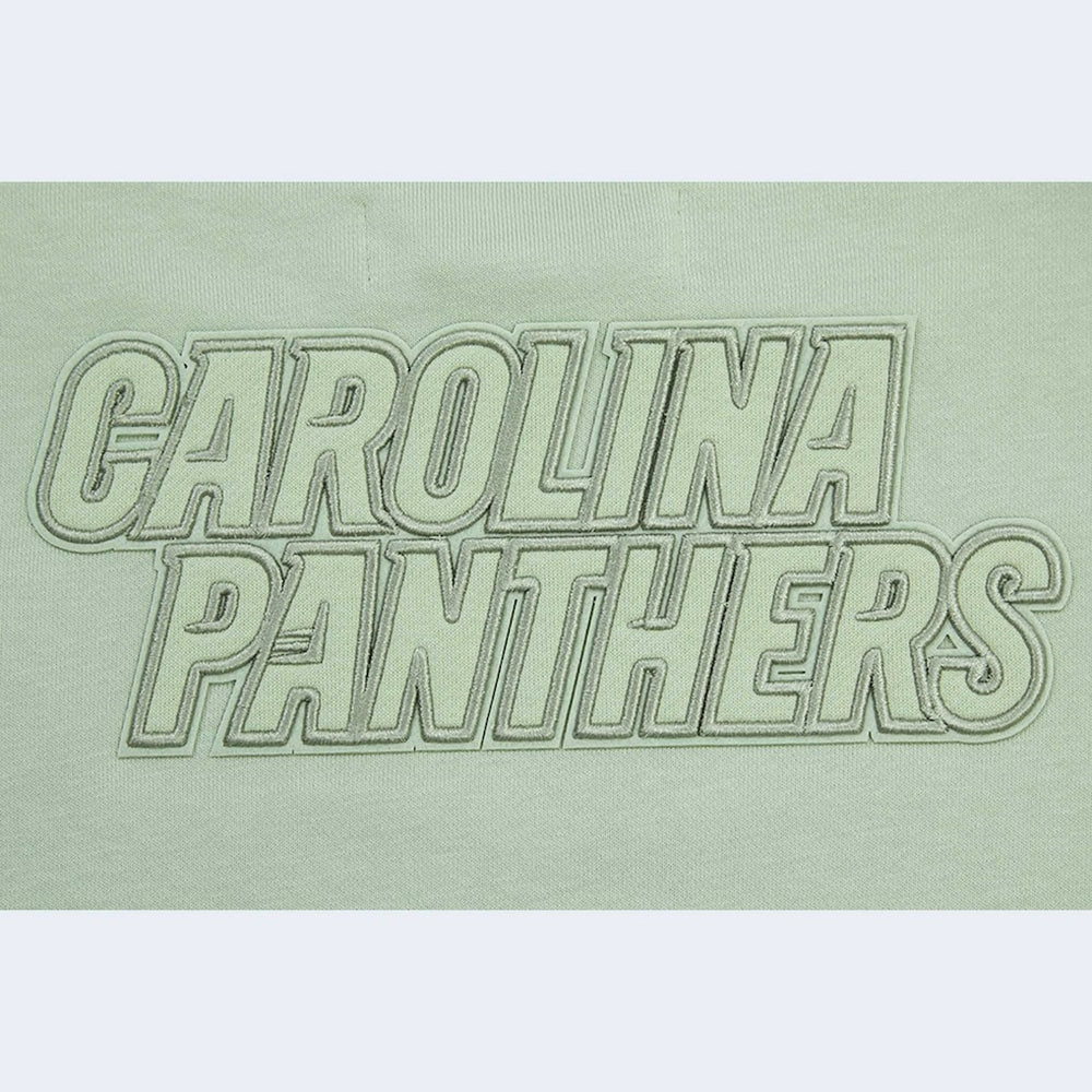 Carolina Panthers Pro Standard Women's Oversized Cropped Neutral Pullover Sweatshirt Light Green