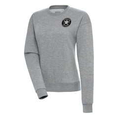 Houston Astros Antigua Women's Brushed Metallic Victory Pullover Sweatshirt - Heather Gray Pullover