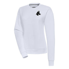 Boston Red Sox Antigua Women's Brushed Metallic Victory Pullover Sweatshirt - White Pullover