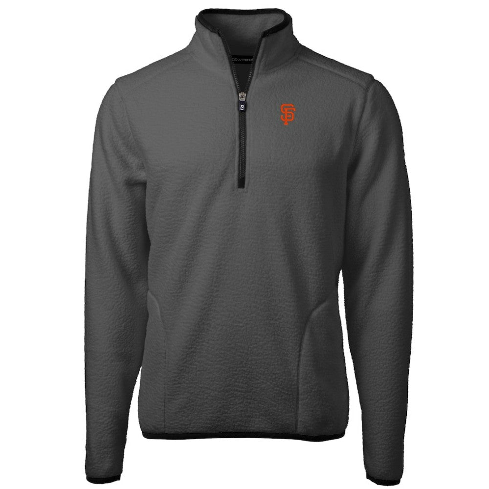 San Francisco Giants Cutter & Buck Cascade Eco Sherpa Fleece Quarter-Zip Pullover Jacket - Gray Jackets