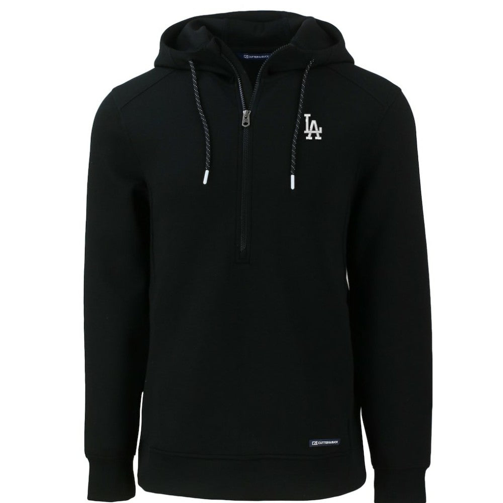Los Angeles Dodgers Cutter & Buck Roam Eco Half-Zip Recycled Pullover Hoodie - Black Hoodies
