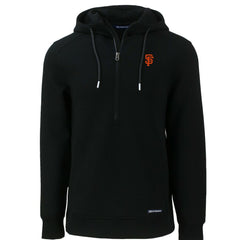 San Francisco Giants Cutter & Buck Roam Eco Half-Zip Recycled Pullover Hoodie - Black Hoodies