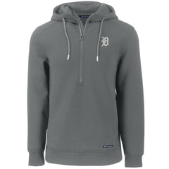Detroit Tigers Cutter & Buck Roam Eco Half-Zip Recycled Pullover Hoodie - Gray Hoodies