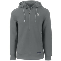 New York Yankees Cutter & Buck Roam Eco Half-Zip Recycled Pullover Hoodie - Gray Hoodies