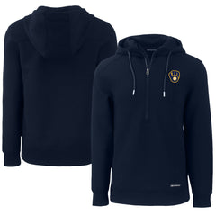 Milwaukee Brewers Cutter & Buck Roam Eco Half-Zip Recycled Pullover Hoodie - Navy Hoodies