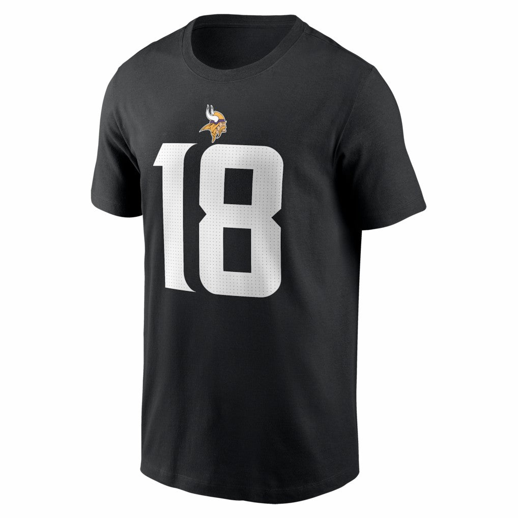 Justin Jefferson Minnesota Vikings Name & Number T-Shirt Black