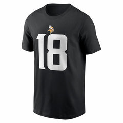 Justin Jefferson Minnesota Vikings Name & Number T-Shirt Black