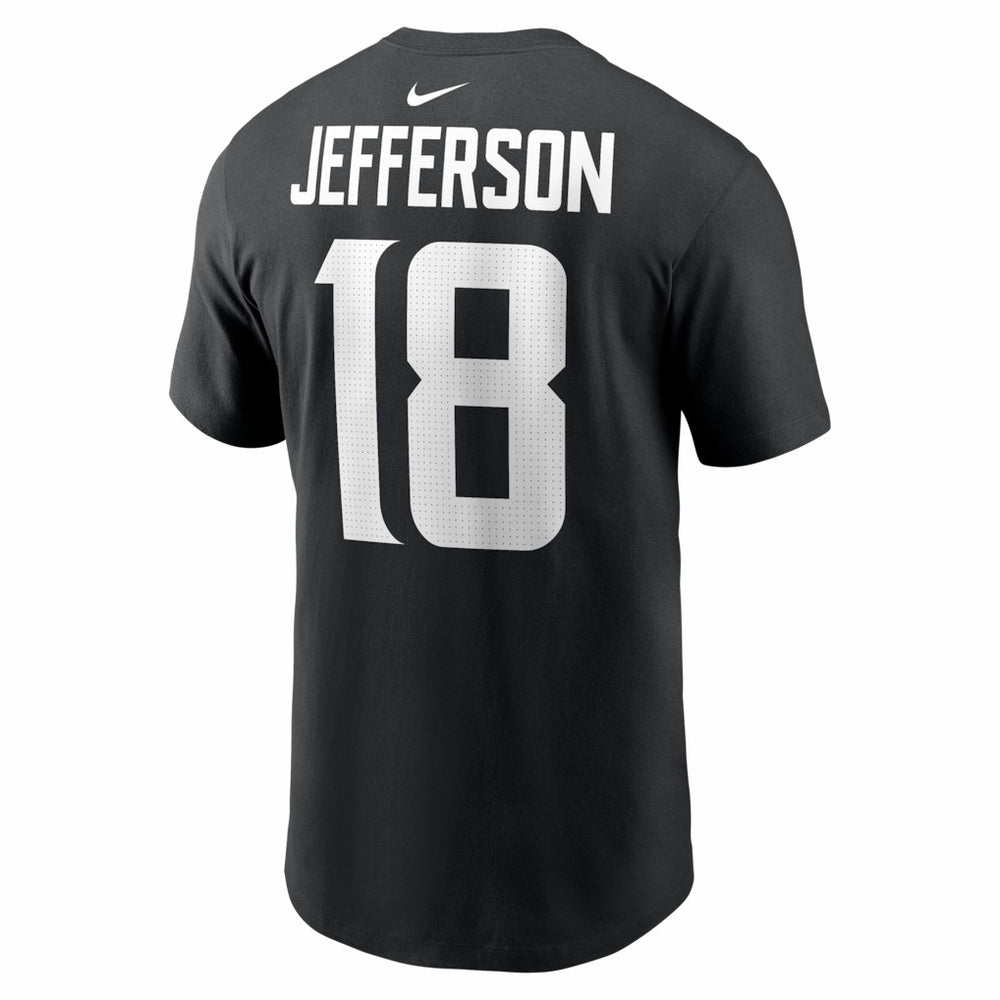 Justin Jefferson Minnesota Vikings Name & Number T-Shirt Black