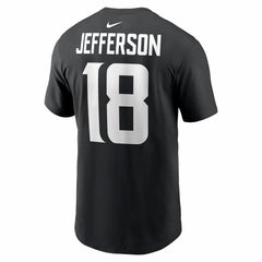Justin Jefferson Minnesota Vikings Name & Number T-Shirt Black