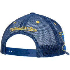 NHL St. Louis Blues Mitchell & Ness Team Seal Trucker Snapback Hat - Blue
