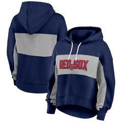Boston Red Sox Profile Women's Plus Size Pullover Hoodie - Navy Hoodies