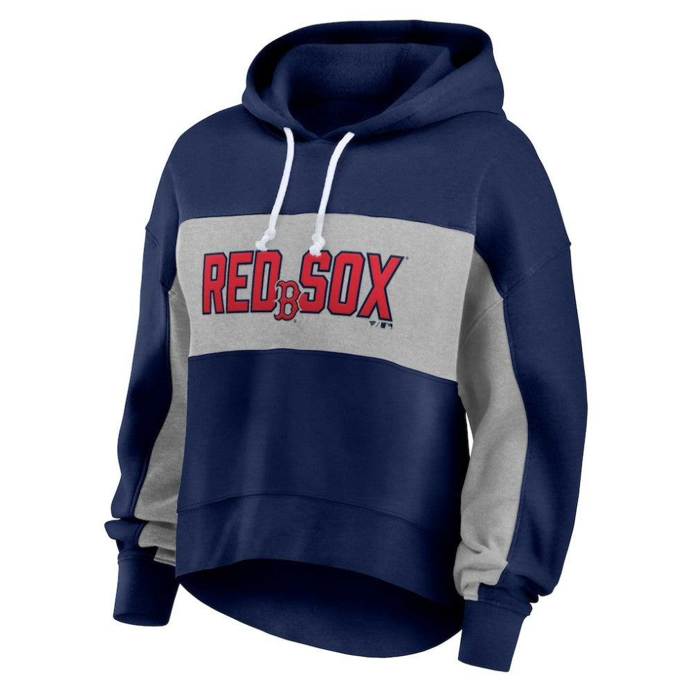 Boston Red Sox Profile Women's Plus Size Pullover Hoodie - Navy Hoodies
