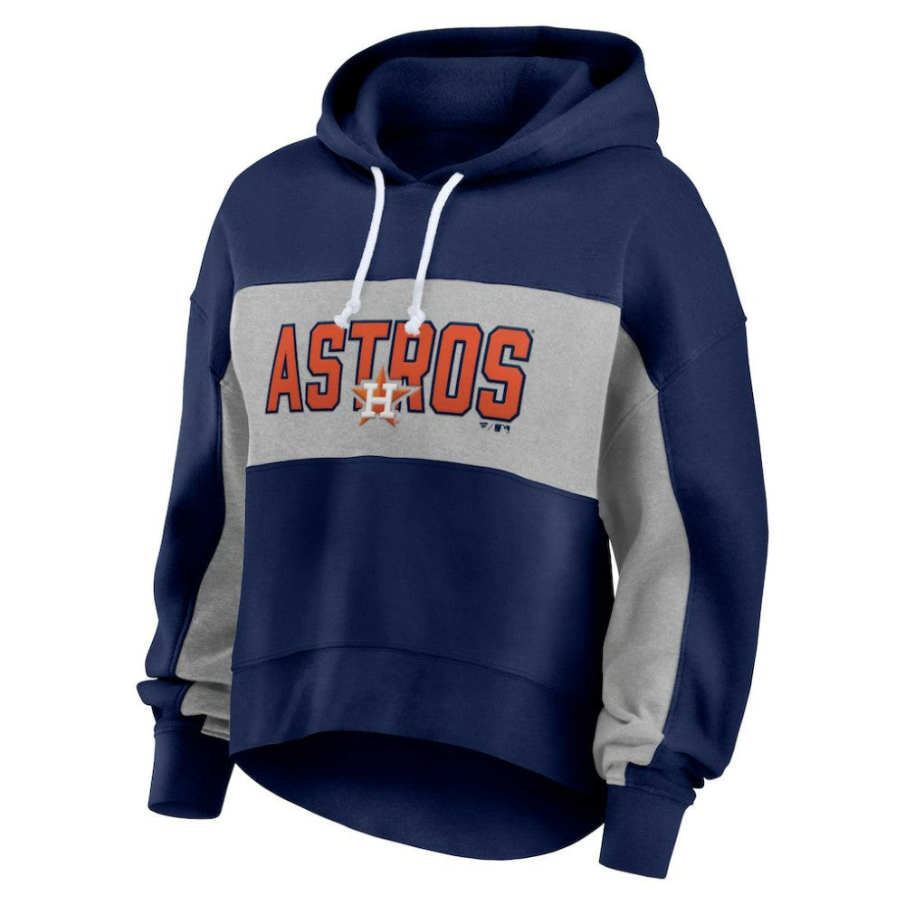 Houston Astros Profile Women's Plus Size Pullover Hoodie - Navy Hoodies