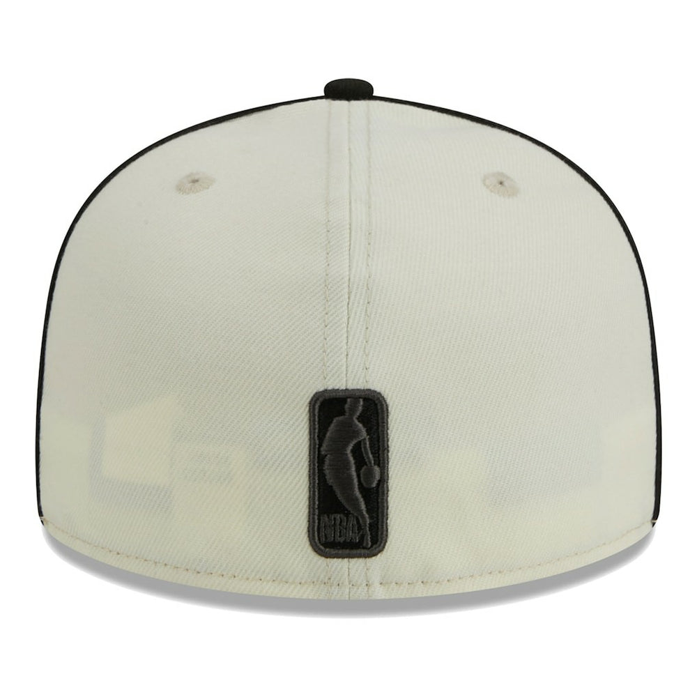 Brooklyn Nets Piping 2-Tone 59FIFTY Fitted Hat Cream/Black