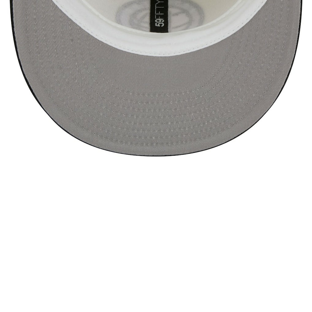 Brooklyn Nets Piping 2-Tone 59FIFTY Fitted Hat Cream/Black