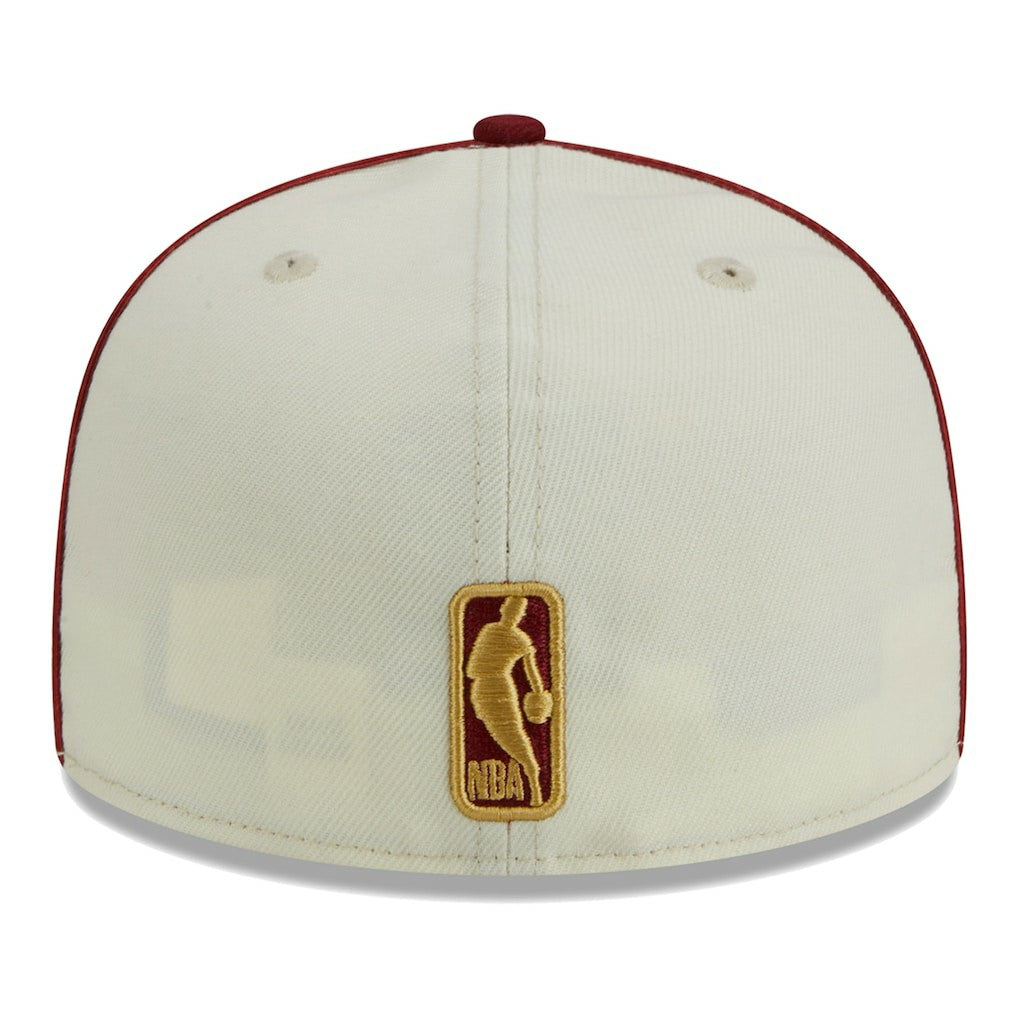 Cleveland Cavaliers Piping 2-Tone 59FIFTY Fitted Hat Cream/Wine