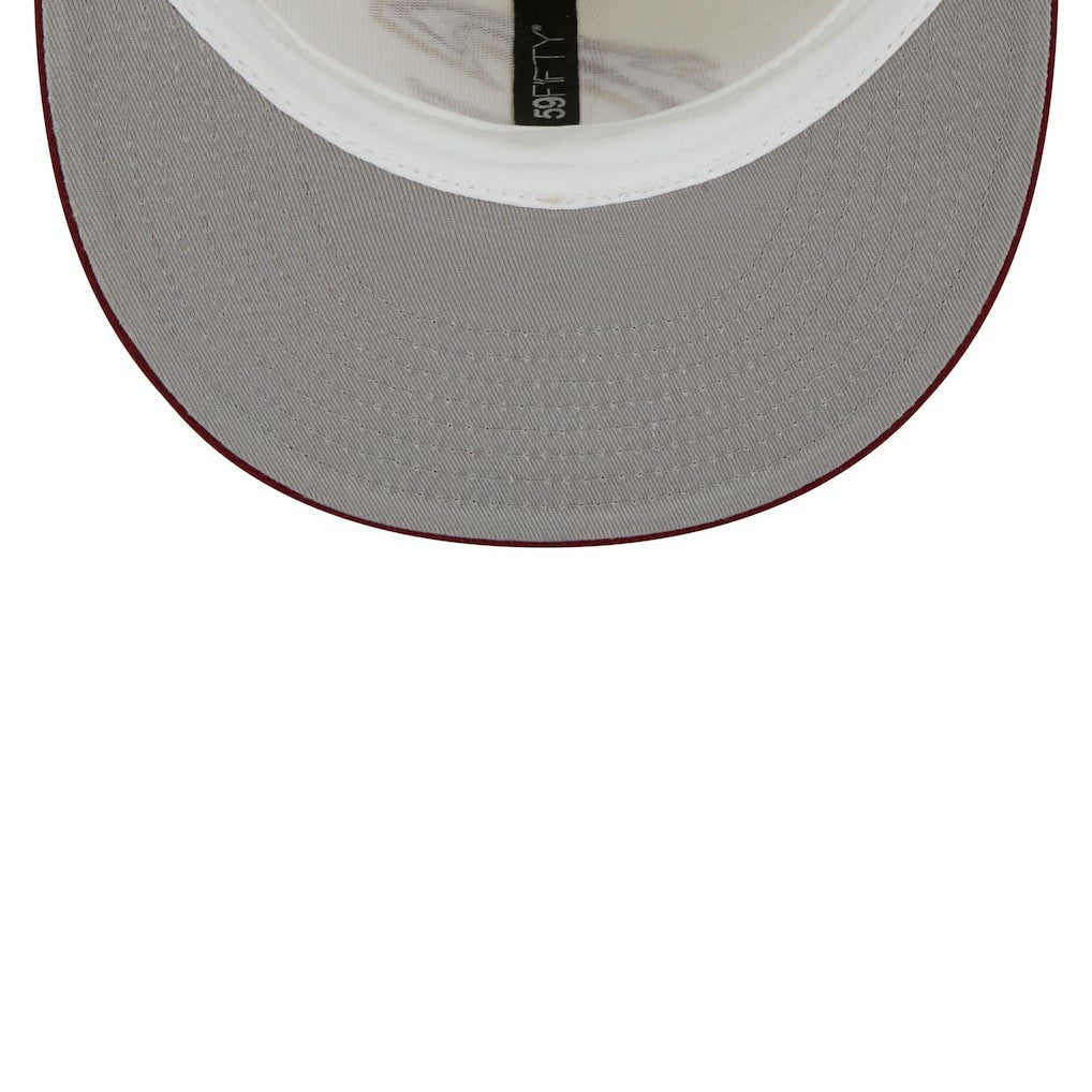 Cleveland Cavaliers Piping 2-Tone 59FIFTY Fitted Hat Cream/Wine