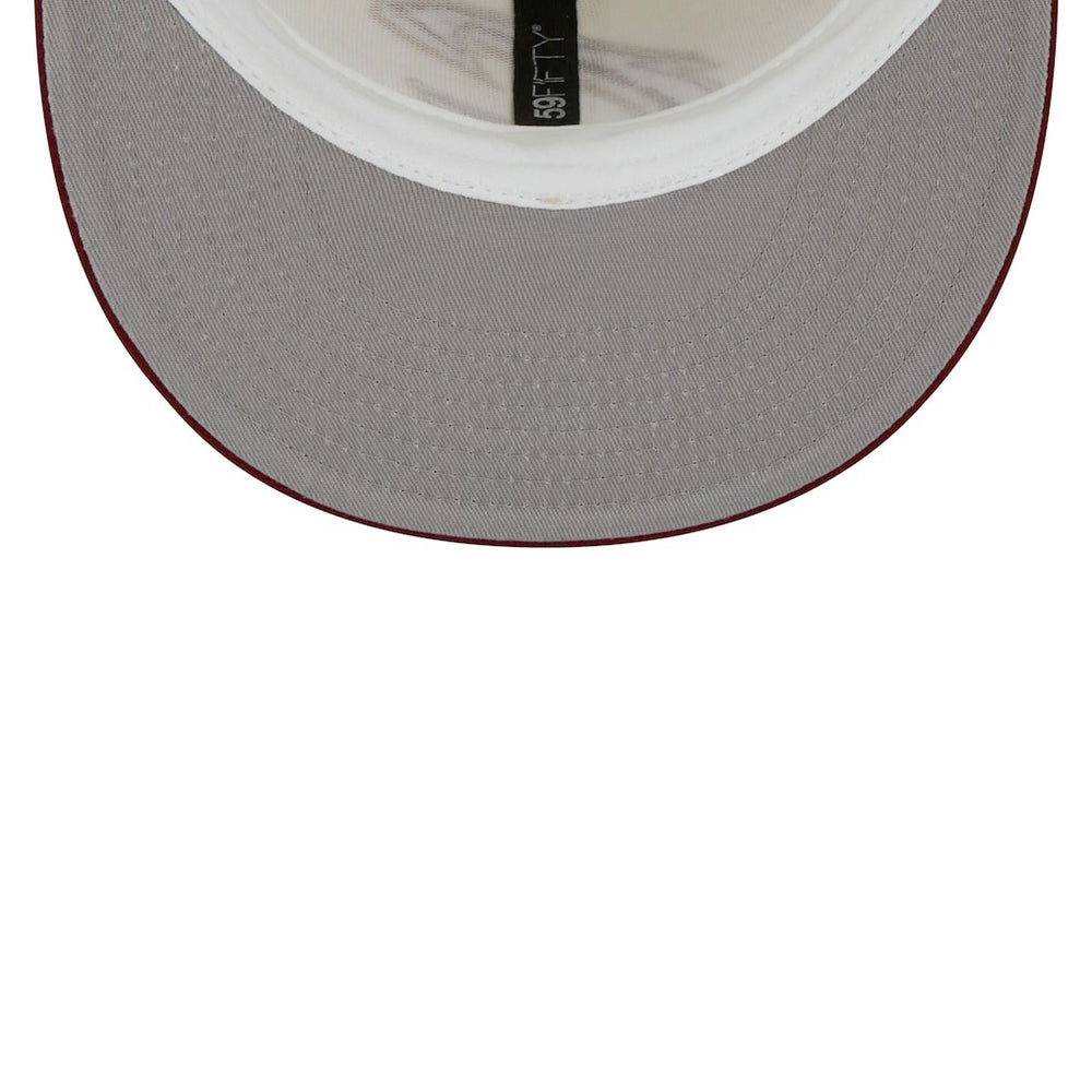 Cleveland Cavaliers Piping 2-Tone 59FIFTY Fitted Hat Cream/Wine