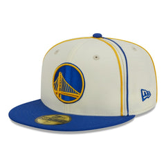 Golden State Warriors Piping 2-Tone 59FIFTY Fitted Hat Cream/Royal